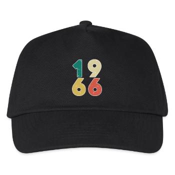 1966 - Jahrgang 1966 - Baujahr 1966 - Kinder Basecap - Schwarz - Vorne