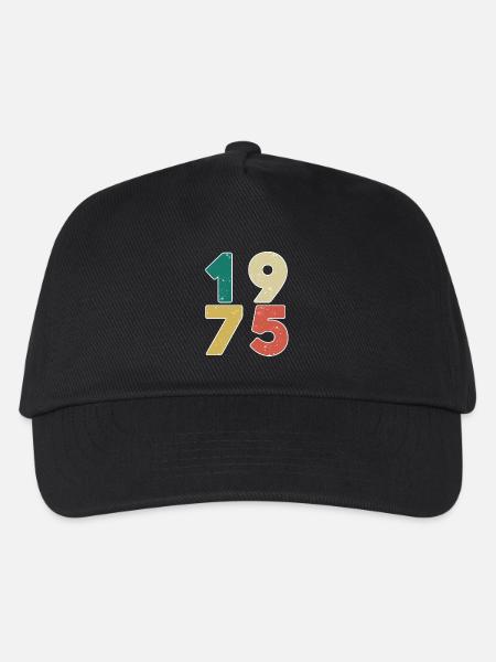 1975 - Jahrgang 1975 - Baujahr 1975 - Kinder Basecap - Schwarz