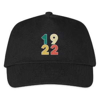 1922 - Year 1922 - Year 1922 - Kids’ Baseball Cap - black - Front