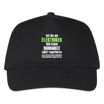 Elektriker - Kinder Basecap - Schwarz - Vorne