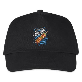 Je suis ici pour l’expérience souvlaki - Casquette de baseball Enfant - noir - Devant