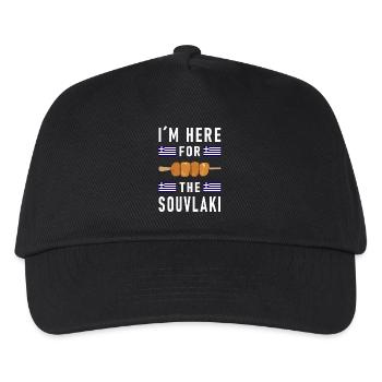 I'm here for the souvlaki Greece holiday - Kids’ Baseball Cap - black - Front