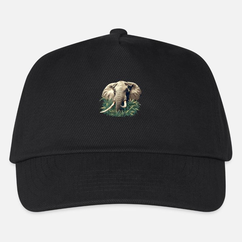 Elefanten Elefant - Kinder Basecap - Schwarz