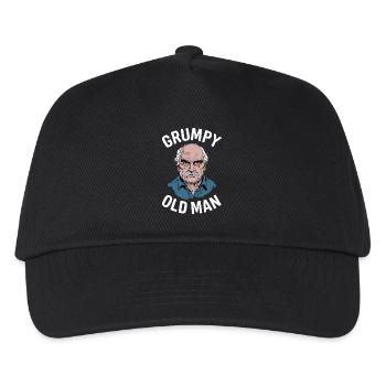 Grumpy Old Man Lustiger Spruch - Kinder Basecap - Schwarz - Vorne