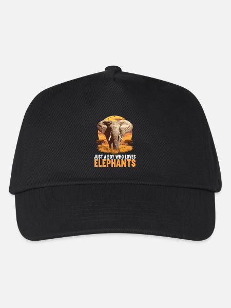 Elefanten Elefant - Kinder Basecap - Schwarz