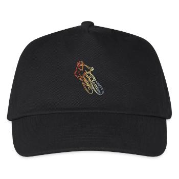 Mountain Bike Trial Sketch - Kids’ Baseball Cap - black - Front