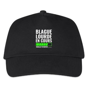 blague lourde en cours veuillez patienter - Casquette de baseball Enfant - noir - Devant