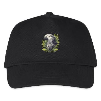 Graupapageien Graupapagei - Kinder Basecap - Schwarz - Vorne