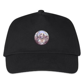 Hirsch Hirsche Natur Waldbewohner Rentier Reh - Kinder Basecap - Schwarz - Vorne