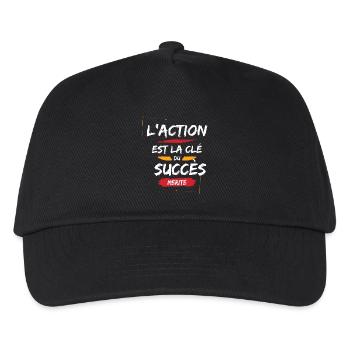 Motivational Quote for Success - Kids’ Baseball Cap - black - Front