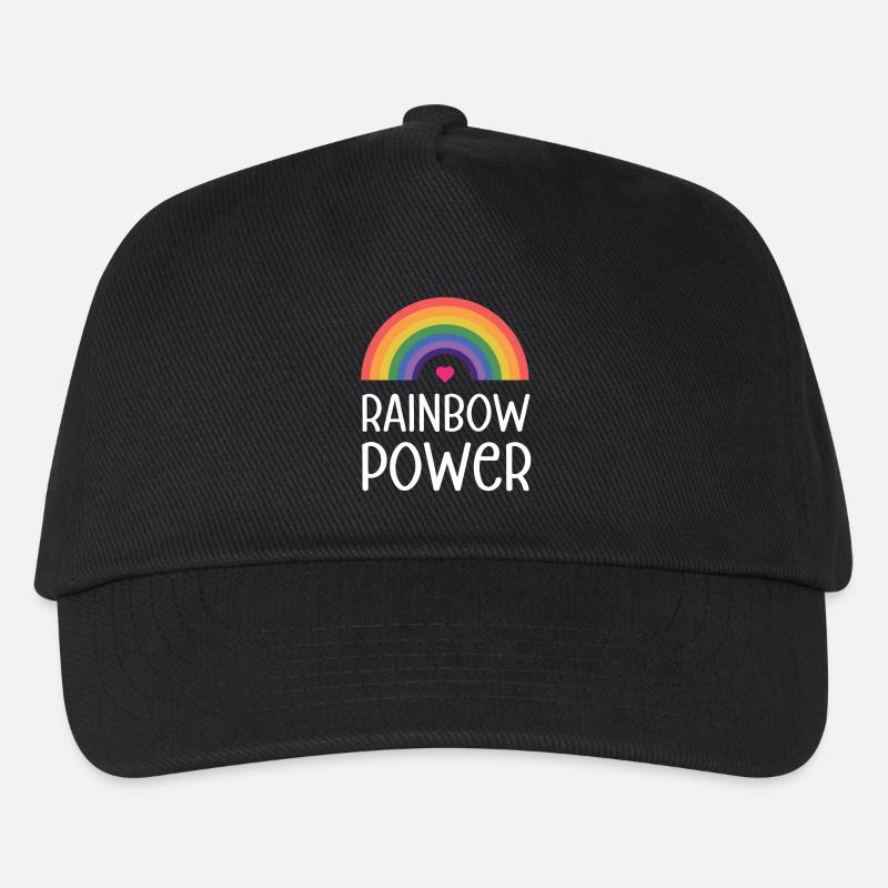 LGBT Pride Monat - Regenbogen Power - Kinder Basecap - Schwarz
