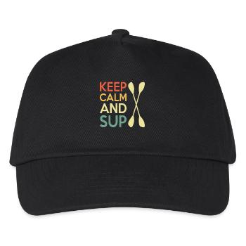 Casual Paddleboard Quote Design - Kids’ Baseball Cap - black - Front