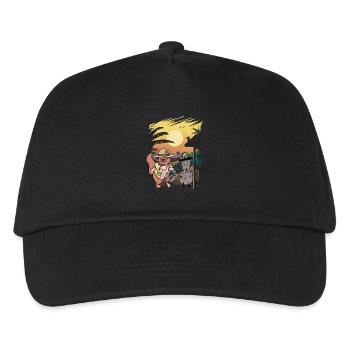 Cat Cats Wild West Kids Rider Horse - Kids’ Baseball Cap - black - Front
