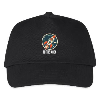 To The Moon Shiba Inu Rocket Crypto Currency - Kids’ Baseball Cap - black - Front