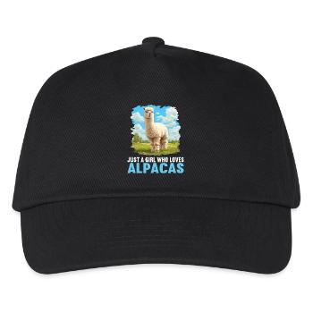 Alpaga Alpagas Alpaga - Casquette de baseball Enfant - noir - Devant
