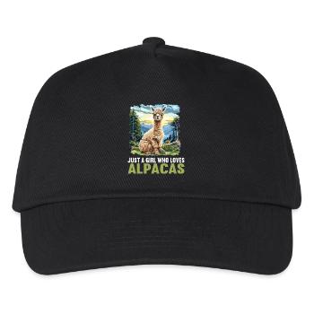 Alpaga Alpagas Alpaga - Casquette de baseball Enfant - noir - Devant