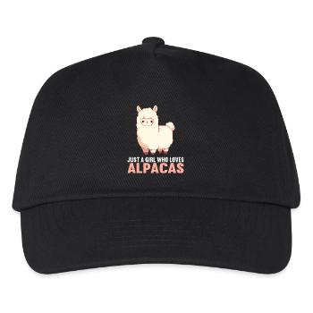 Alpaga Alpagas Alpaga - Casquette de baseball Enfant - noir - Devant