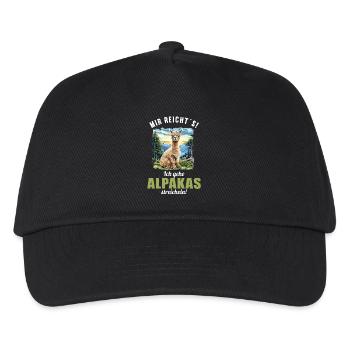 Alpaga Alpagas Alpaga - Casquette de baseball Enfant - noir - Devant
