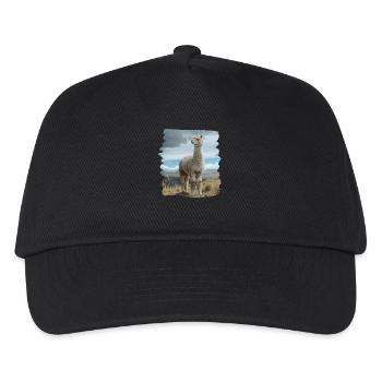 Alpaga Alpagas Alpaga - Casquette de baseball Enfant - noir - Devant