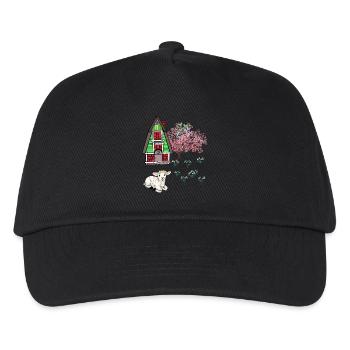 Frohe Ostern Lamm Schaff Ostern Natur Frühling - Kinder Basecap - Schwarz - Vorne