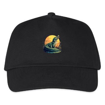 Alligatoren Alligator - Kinder Basecap - Schwarz - Vorne