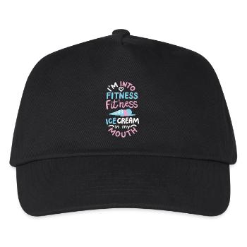 Eis - Fitness - Kinder Basecap - Schwarz - Vorne