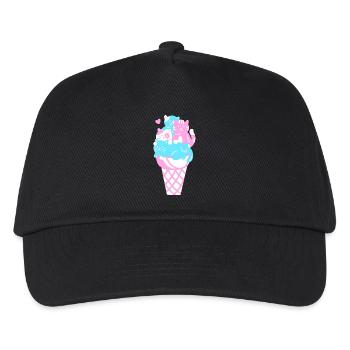 Eis Eiscreme - Kinder Basecap - Schwarz - Vorne