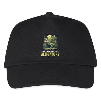 Alligatoren Alligator - Kinder Basecap - Schwarz - Vorne
