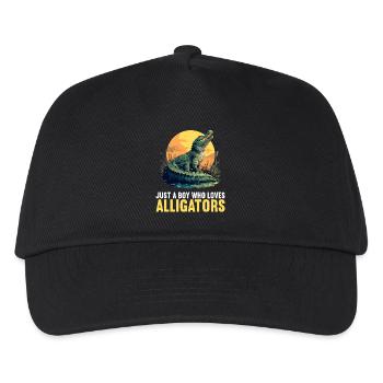 Alligatoren Alligator - Kinder Basecap - Schwarz - Vorne