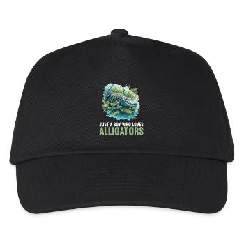 Alligatoren Alligator - Kinder Basecap - Schwarz - Vorne