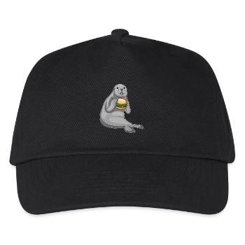 Cheeseburger du phoque - Casquette de baseball Enfant - noir - Devant