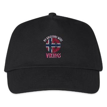 Wikinger Vorfahren Walhalla Odin Wikinger - Kinder Basecap - Schwarz - Vorne