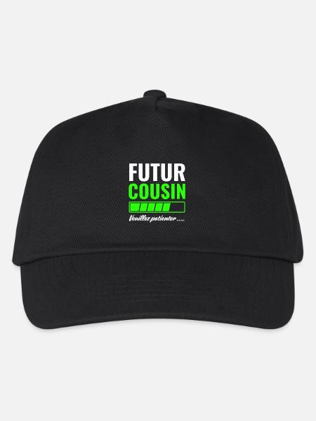 Future cousin please wait - Kids’ Baseball Cap - black