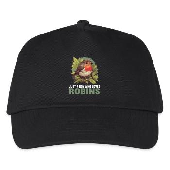 Robin Rotkehlchen - Casquette de baseball Enfant - noir - Devant