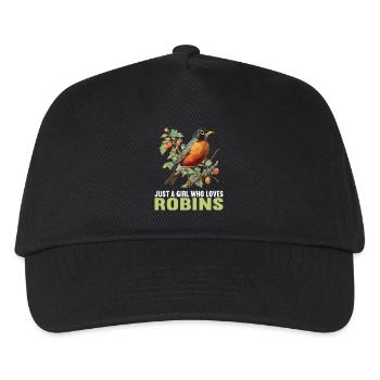Robin Rotkehlchen - Casquette de baseball Enfant - noir - Devant