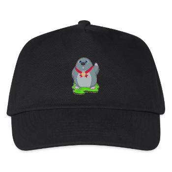 Maulwurf Medaille - Kinder Basecap - Schwarz - Vorne