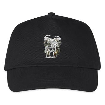 Einhorn Einhörner Fabelwesen Fabeltiere Kind - Kinder Basecap - Schwarz - Vorne