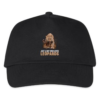 Léopard léopard - Casquette de baseball Enfant - noir - Devant