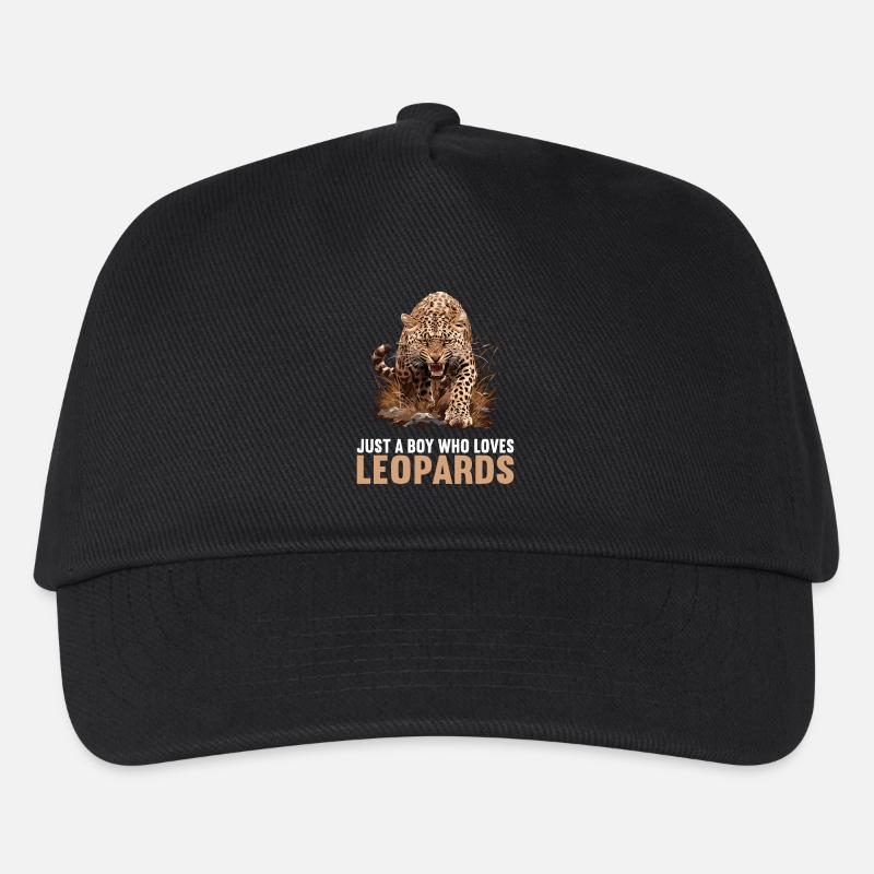 Leoparden Leopard - Kinder Basecap - Schwarz