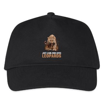 Léopard léopard - Casquette de baseball Enfant - noir - Devant