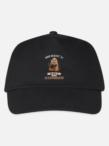 Leoparden Leopard - Kinder Basecap - Schwarz