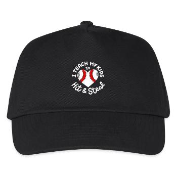 Baseball Baseballspieler - Kinder Basecap - Schwarz - Vorne