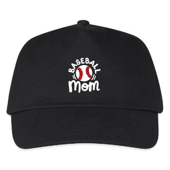 Baseball Baseball-Spieler Baseball-Mama - Kinder Basecap - Schwarz - Vorne