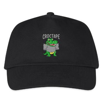 Croc Tape | Krokodil Baby mit Croc Tape - Kinder Basecap - Schwarz - Vorne