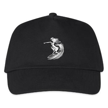 Surfen Hula Mädchen Hawaii Vintage Surf Kunst - Kinder Basecap - Schwarz - Vorne