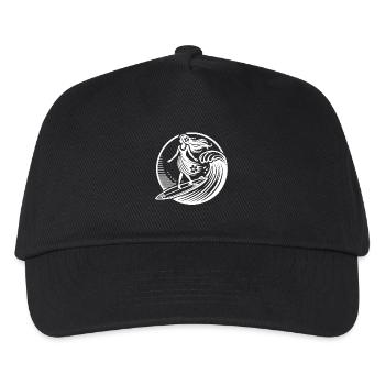 Hawaiian Surf Girl Vintage Floral Beach - Kids’ Baseball Cap - black - Front