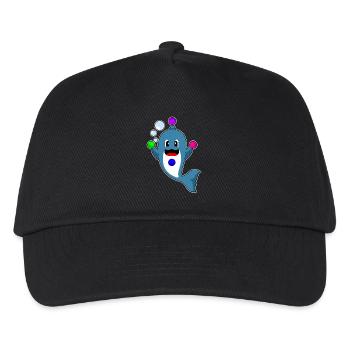 Jongleur dauphin jonglant - Casquette de baseball Enfant - noir - Devant