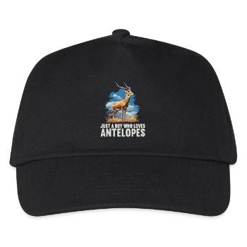 Antilope antilope antilope ouverte - Casquette de baseball Enfant - noir - Devant