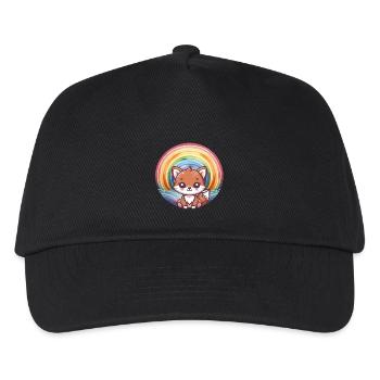 Fuchs Füchse Kinder Kind - Kinder Basecap - Schwarz - Vorne