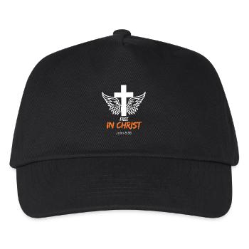 Religiöse Symbolik mit Engelsflügeln - Kinder Basecap - Schwarz - Vorne